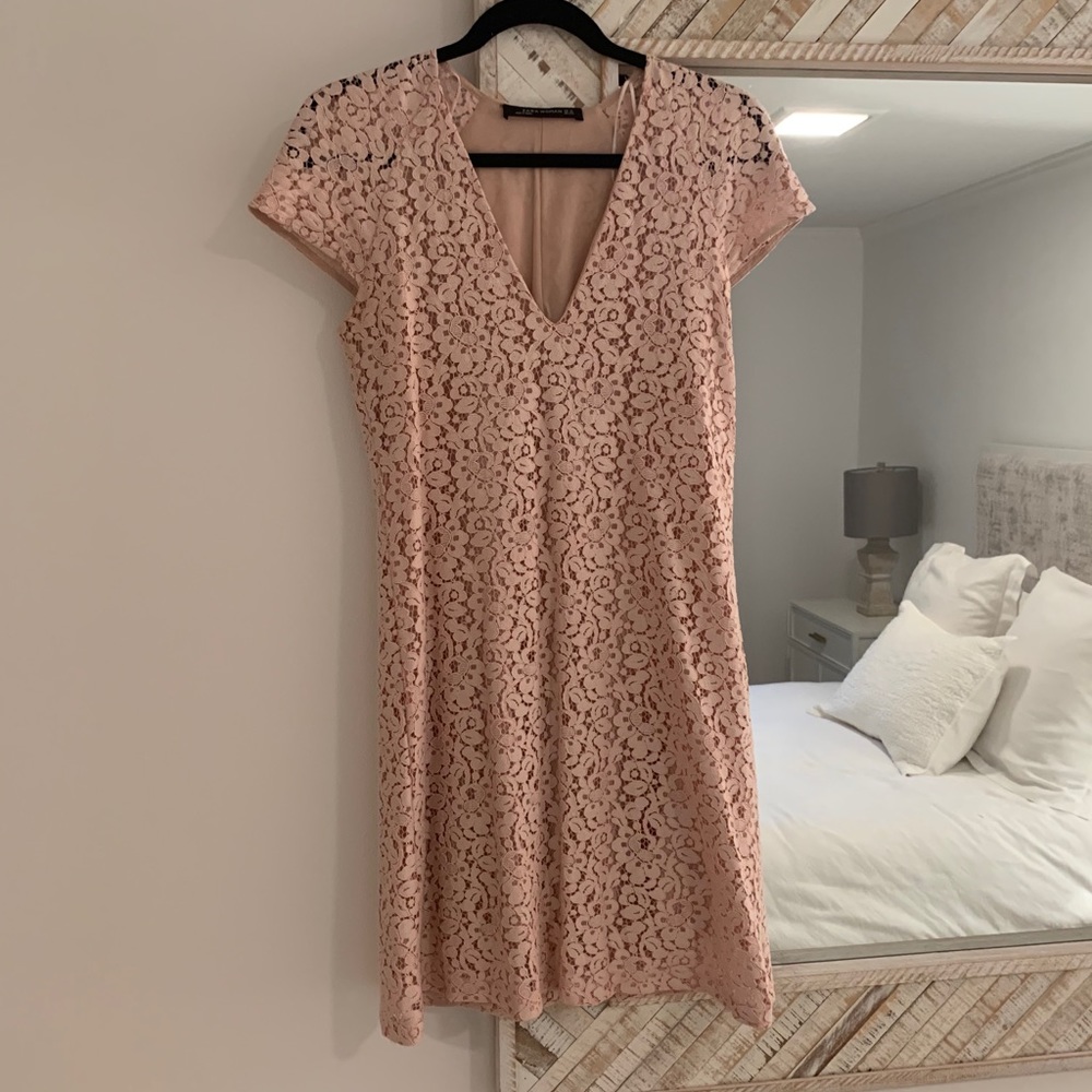 Zara Women’s Pink Lace Dress Sz XS